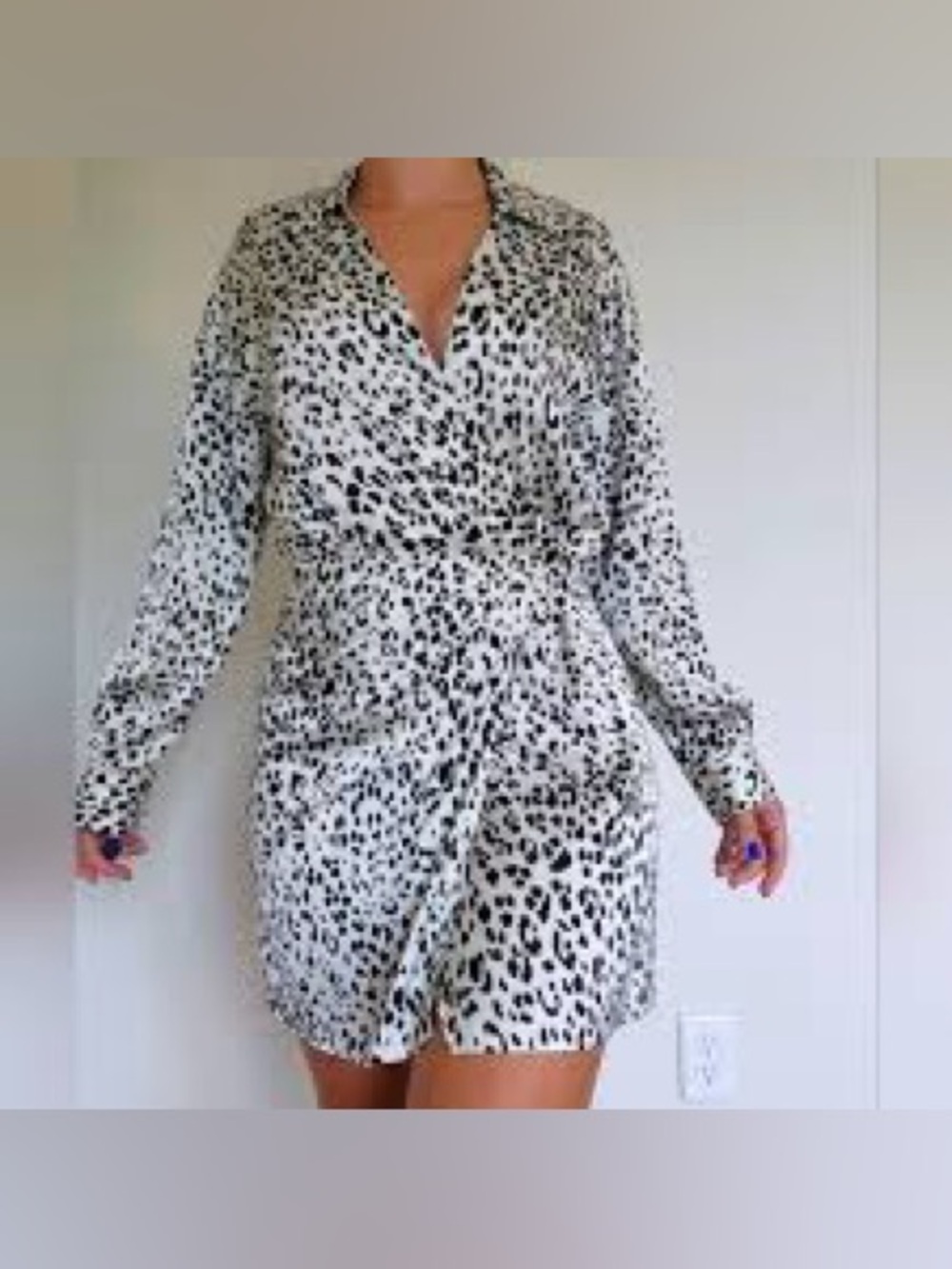 Zara leopard wrap dress